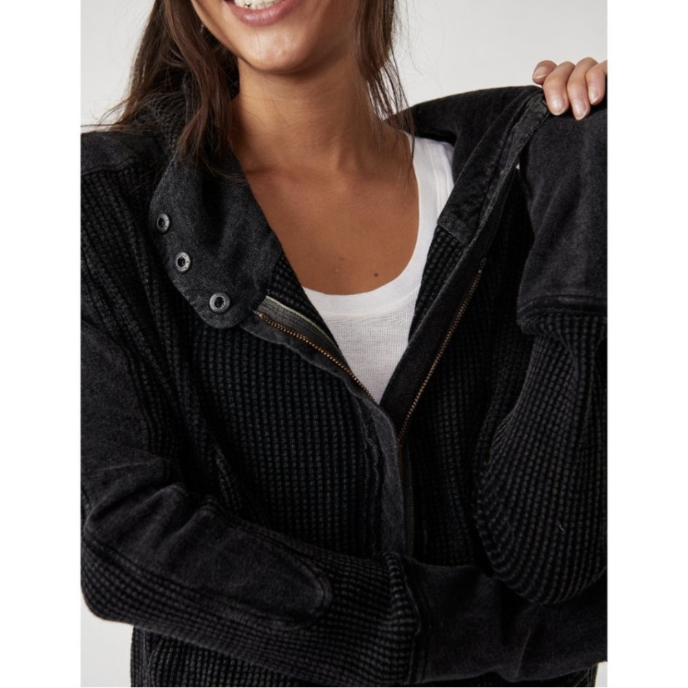 FREE PEOPLE Mason Hoodie / Black - Picture 4 of 4